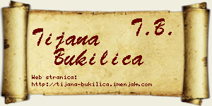 Tijana Bukilica vizit kartica